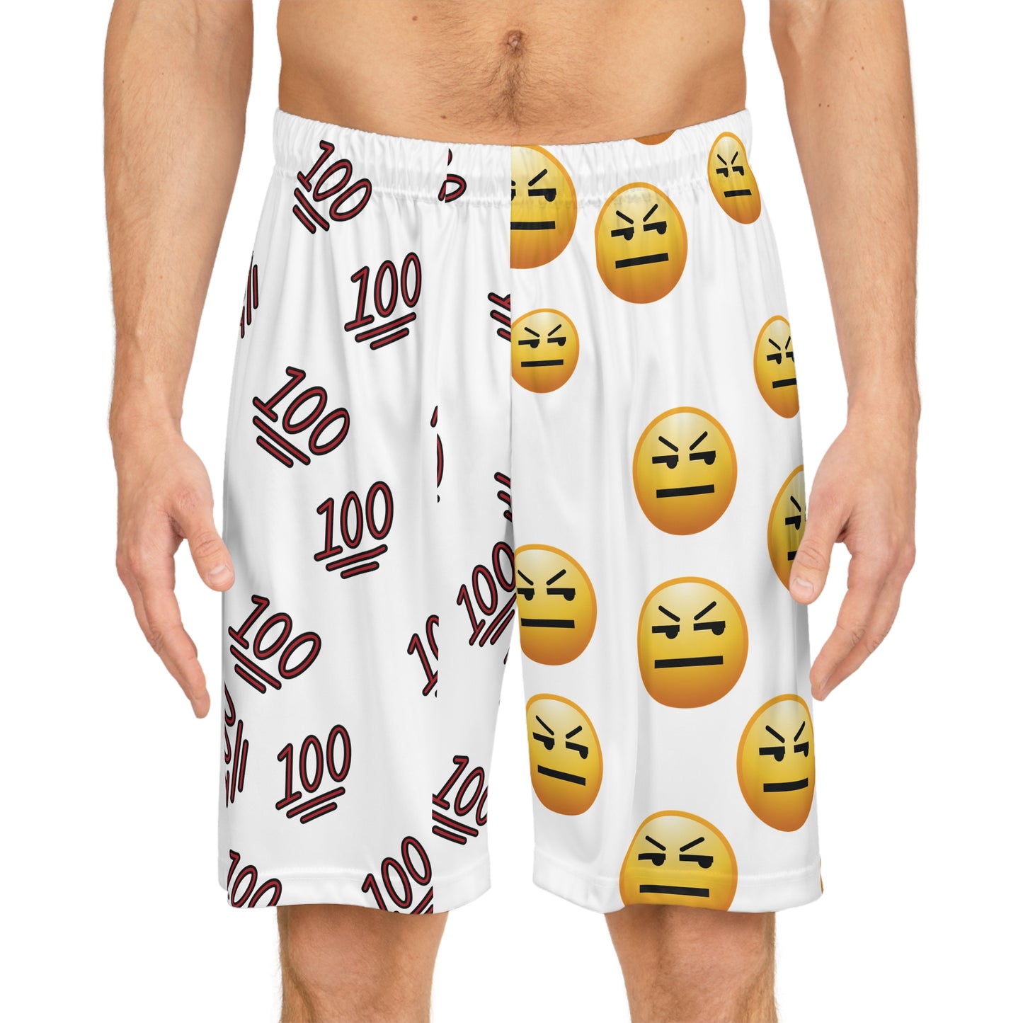 100 & PFFT... EMOJI BOMB Basketball Shorts MEN'S