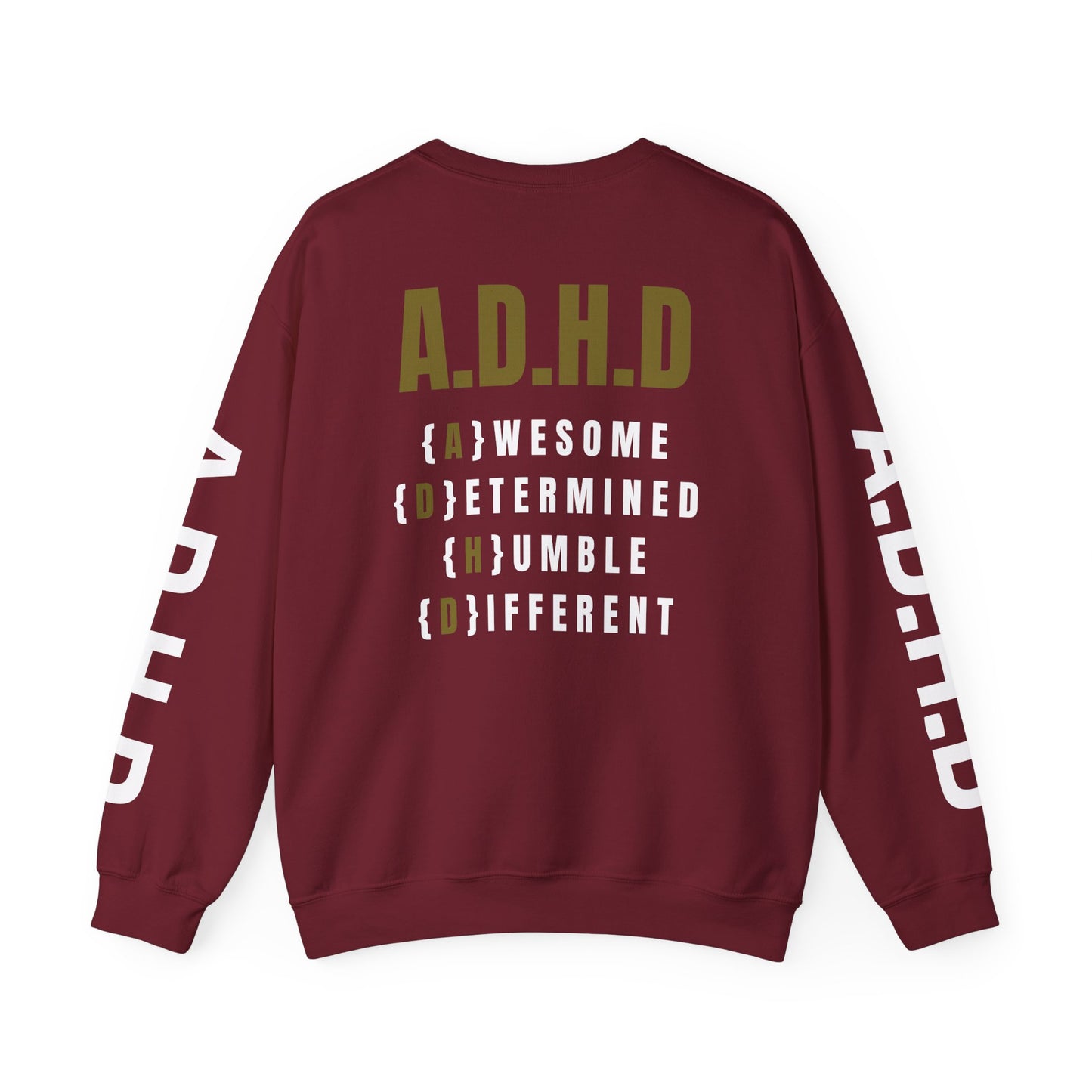 A.D.H.D Sweatshirt with ACRONYM on Back UNI-SEX