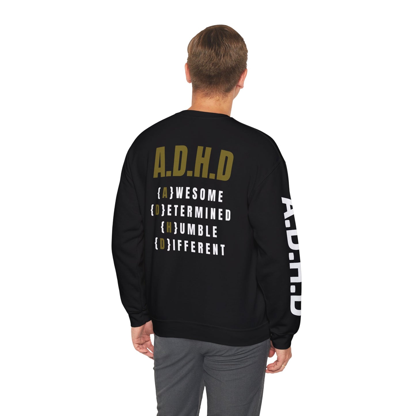A.D.H.D Sweatshirt with ACRONYM on Back UNI-SEX