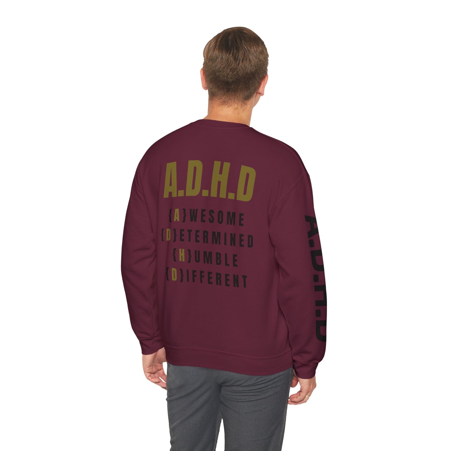 A.D.H.D Sweatshirt with Acronym On Back UNI-SEX