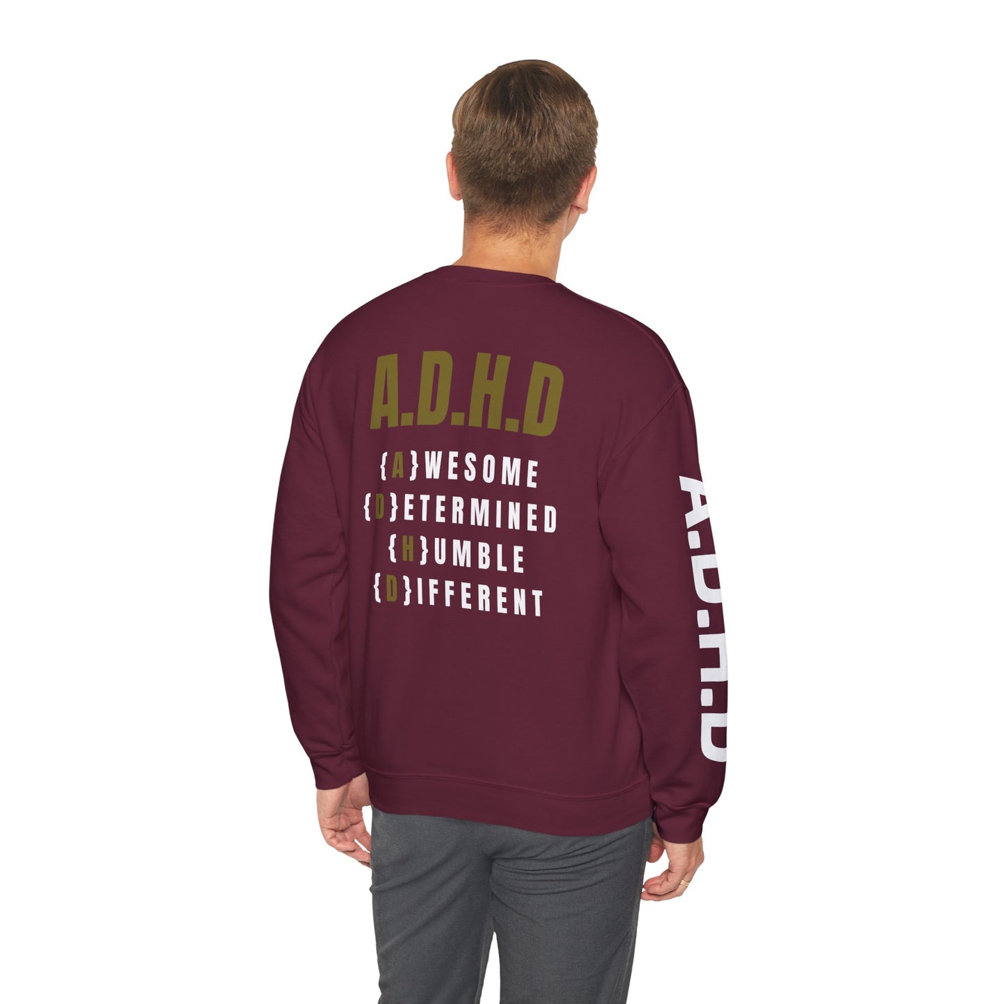 A.D.H.D Sweatshirt with ACRONYM on Back UNI-SEX