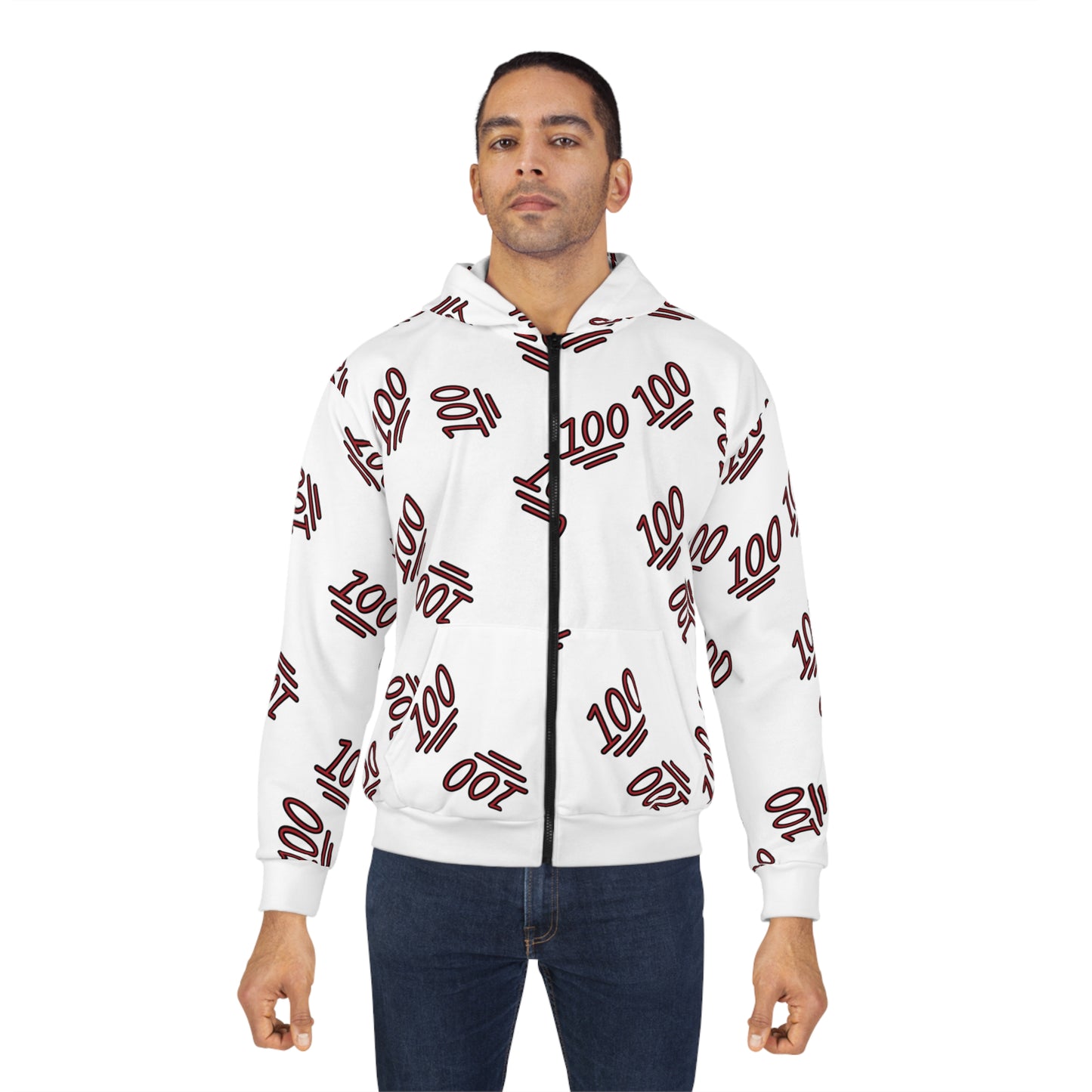 100 EMOJI BOMB A.O.P Zipper Hoodie UNI-SEX