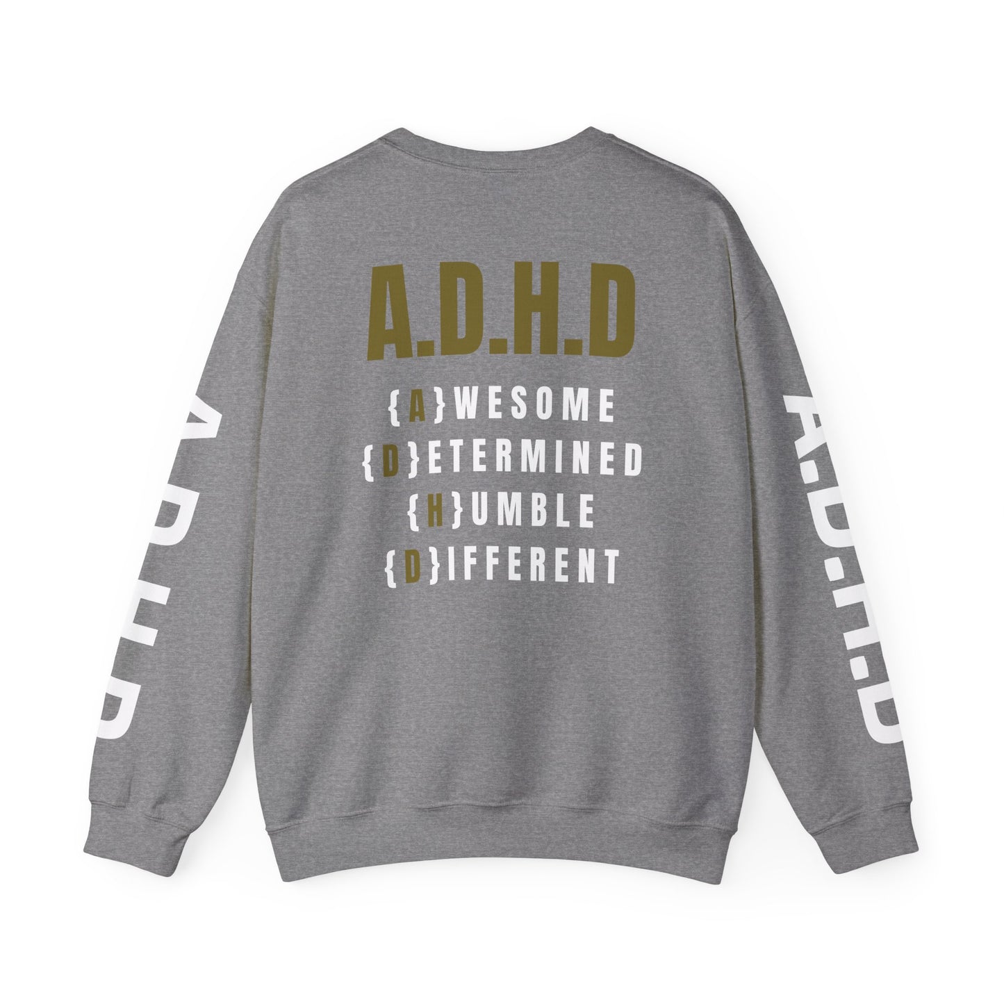 A.D.H.D Sweatshirt with ACRONYM on Back UNI-SEX