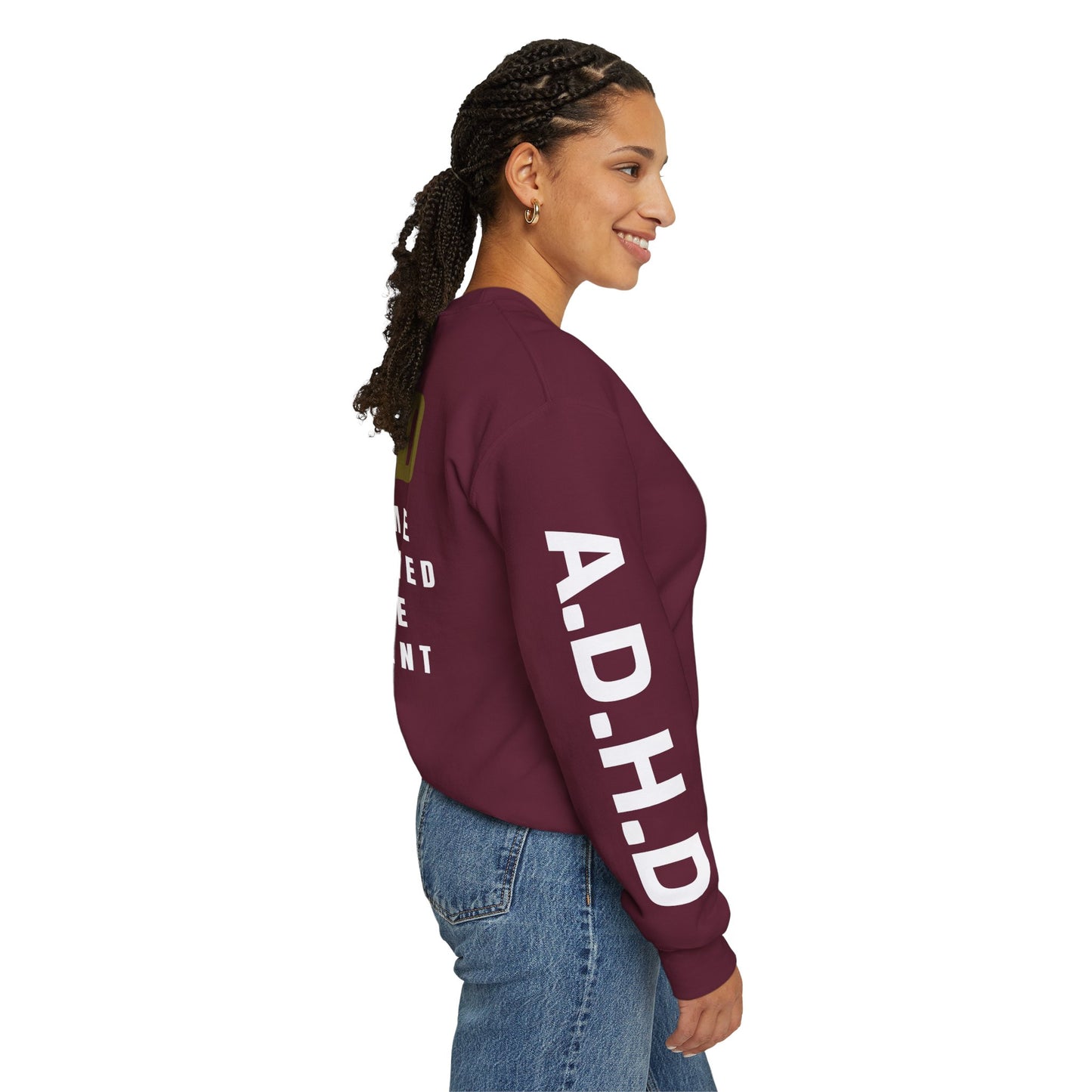 A.D.H.D Sweatshirt with ACRONYM on Back UNI-SEX