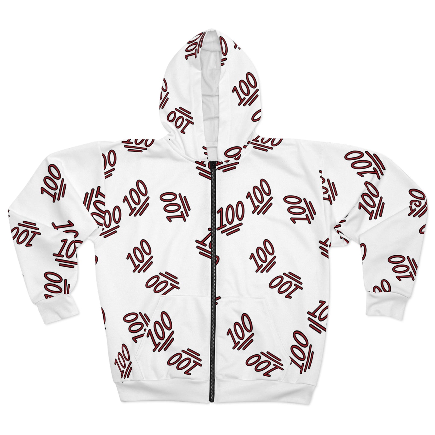 100 EMOJI BOMB A.O.P Zipper Hoodie UNI-SEX