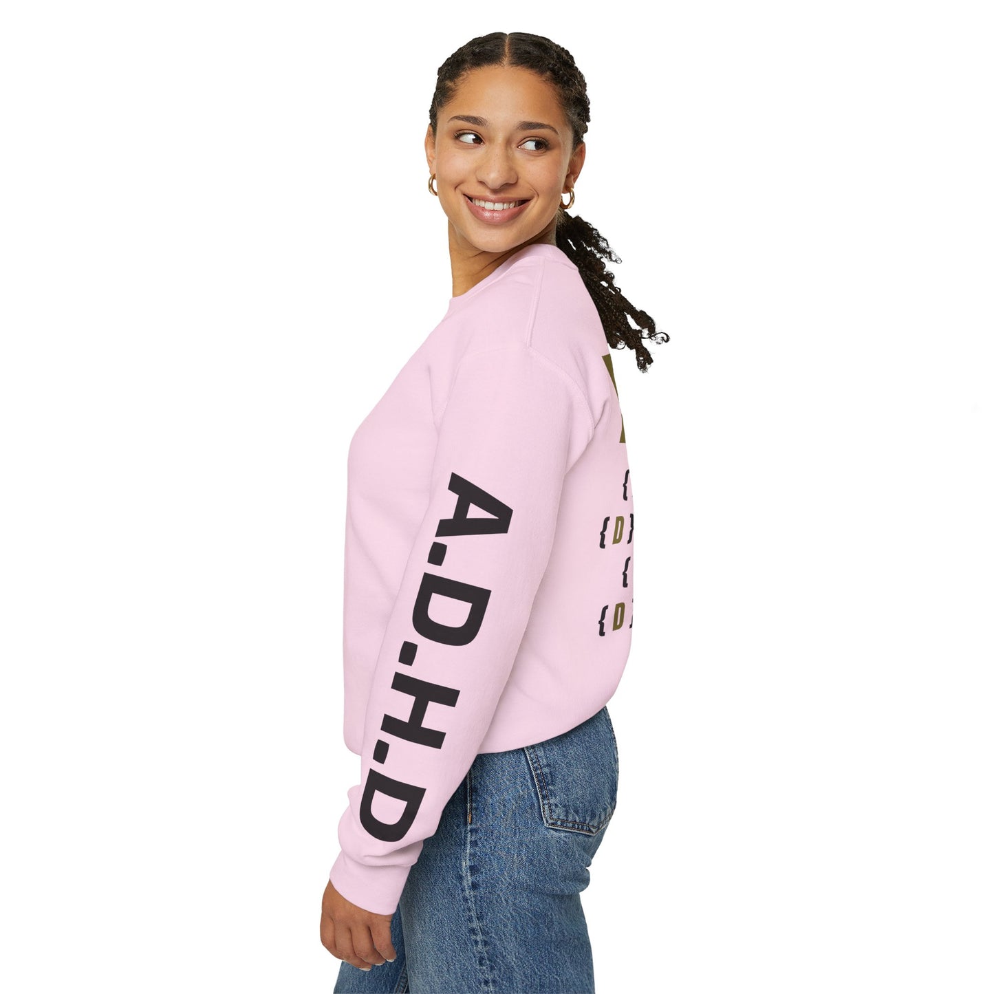 A.D.H.D Sweatshirt with Acronym On Back UNI-SEX