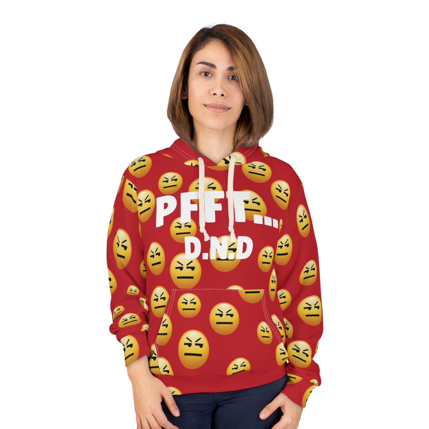 RED PFFT... D.N.D Hoodie A.O.P UNI-SEX