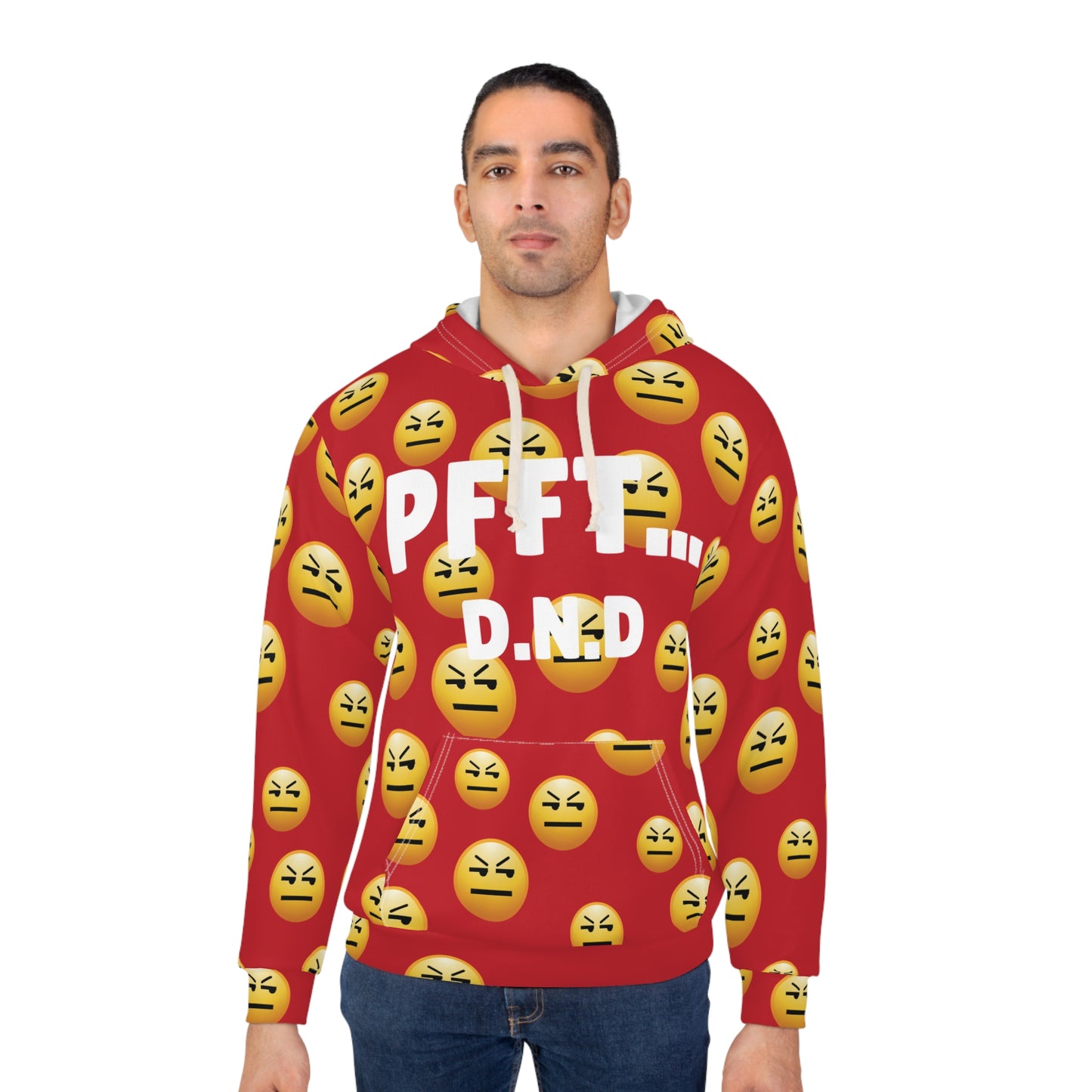 RED PFFT... D.N.D Hoodie A.O.P UNI-SEX