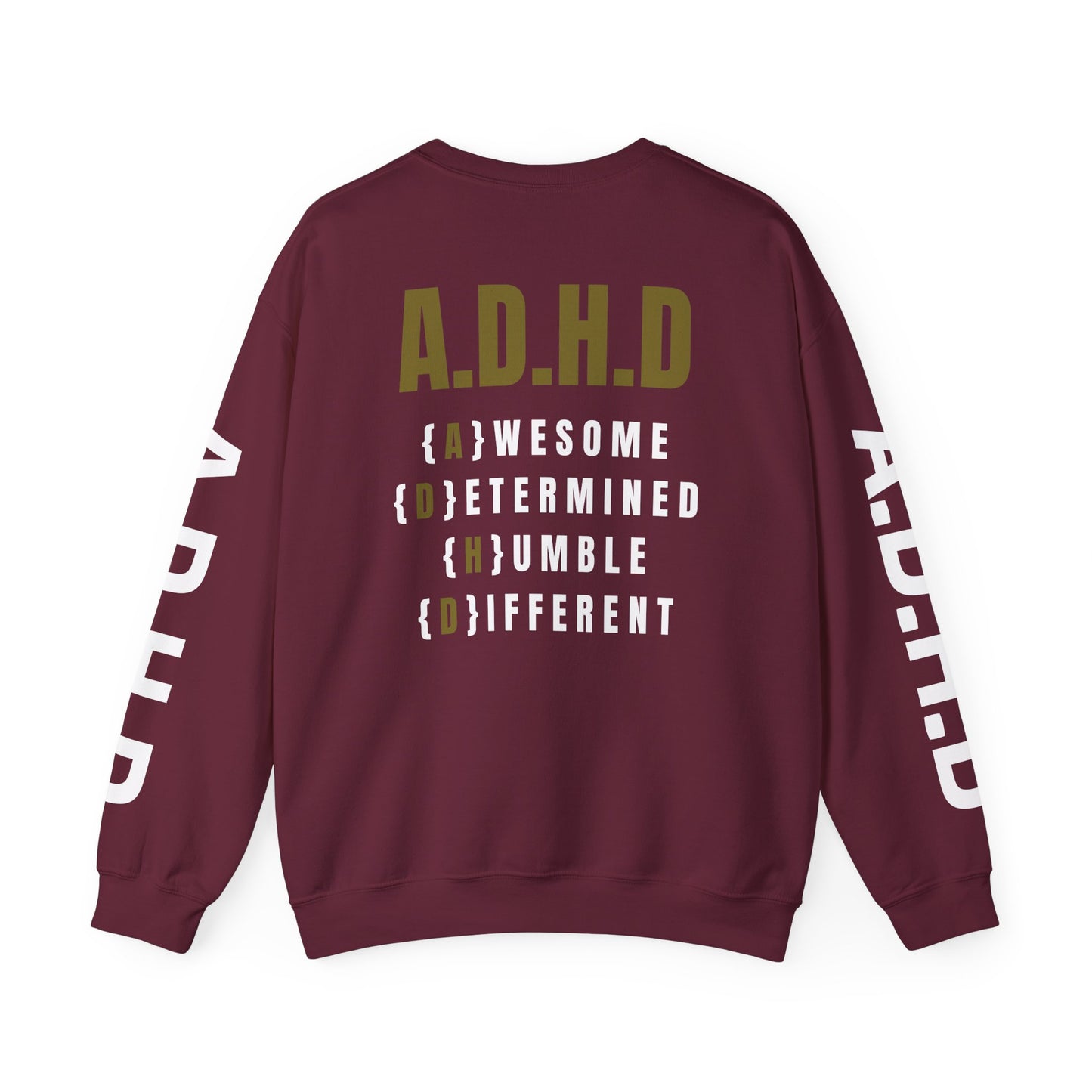 A.D.H.D Sweatshirt with ACRONYM on Back UNI-SEX