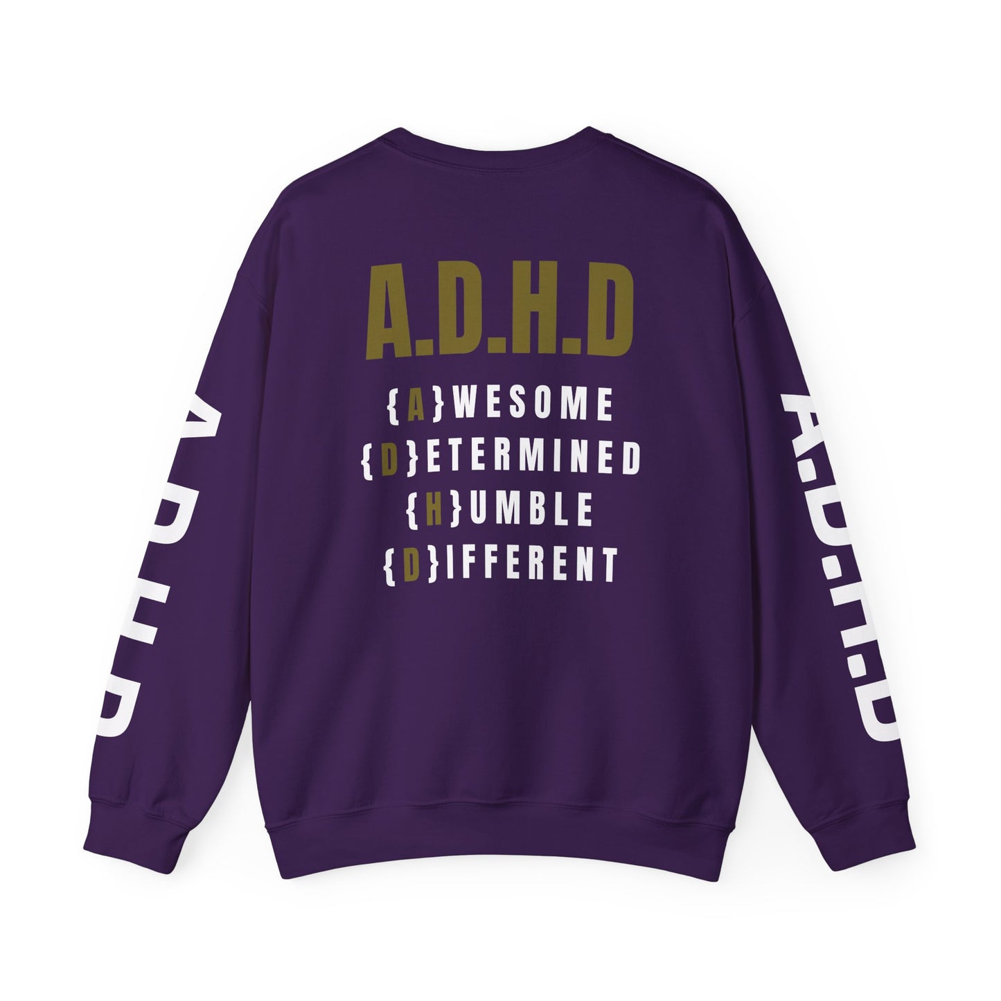 A.D.H.D Sweatshirt with ACRONYM on Back UNI-SEX