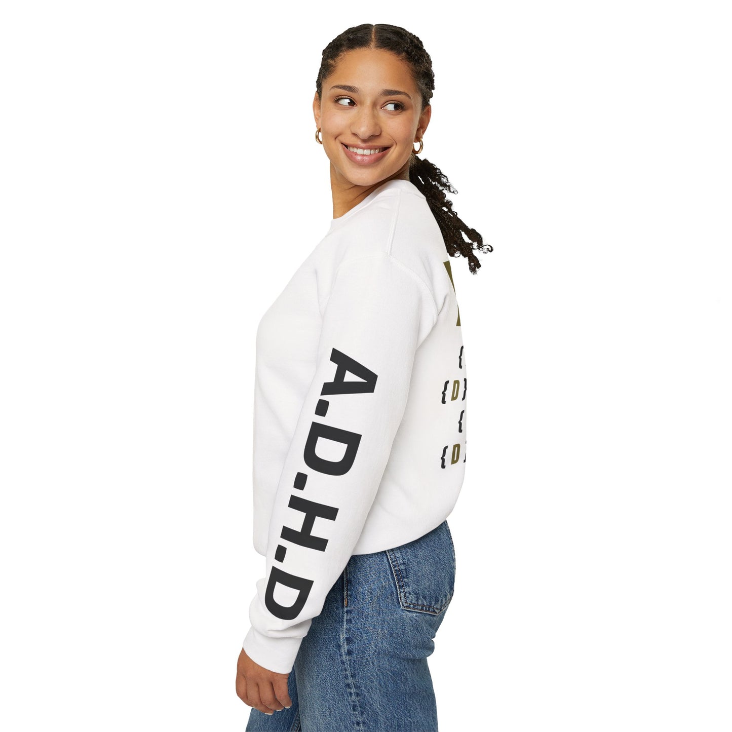 A.D.H.D Sweatshirt with Acronym On Back UNI-SEX
