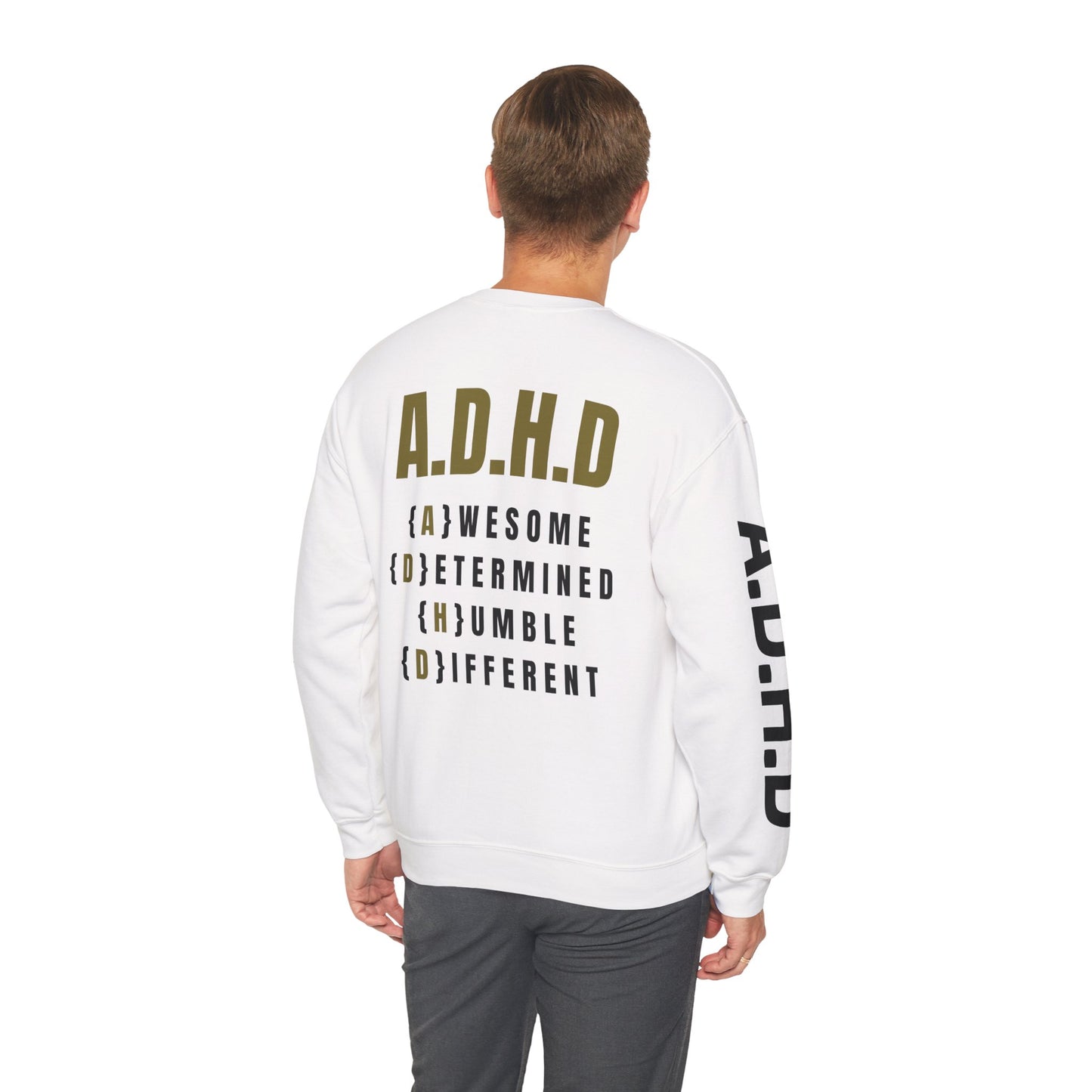 A.D.H.D Sweatshirt with Acronym On Back UNI-SEX
