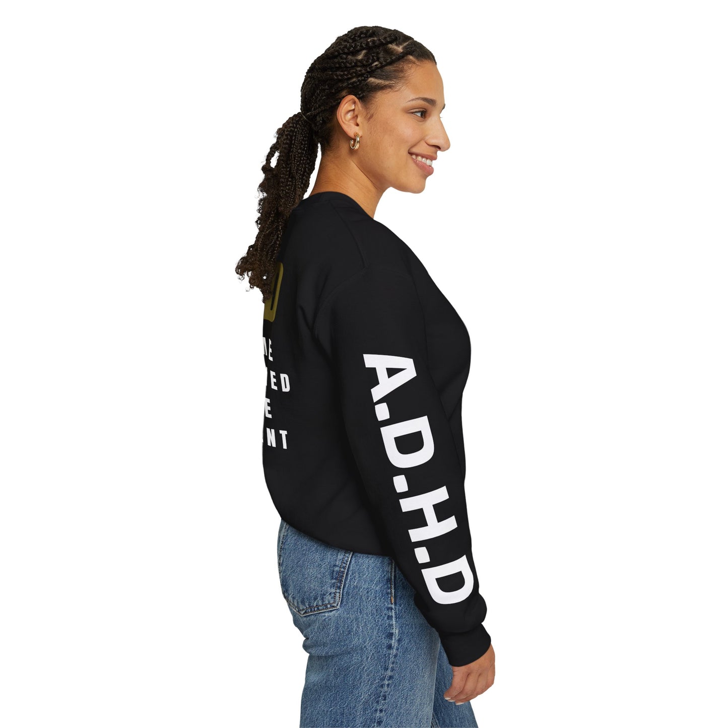 A.D.H.D Sweatshirt with ACRONYM on Back UNI-SEX