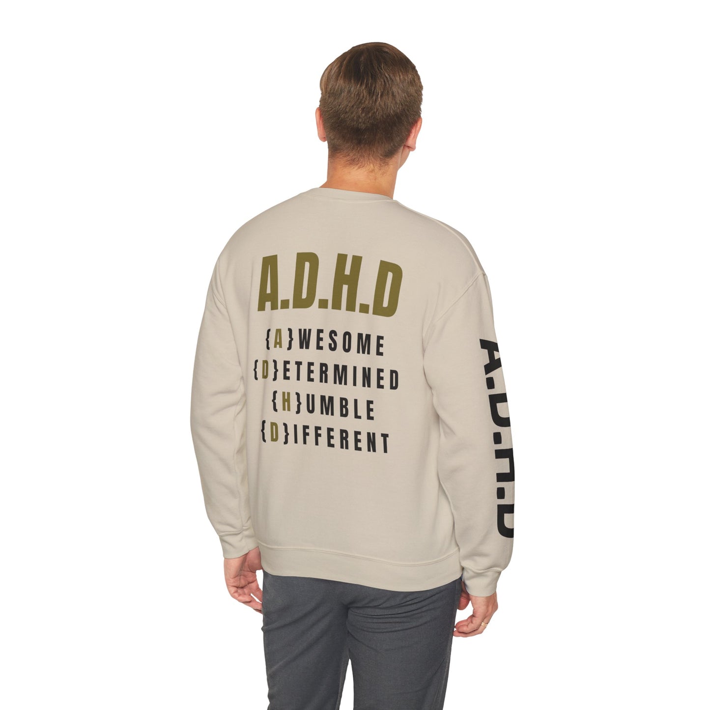 A.D.H.D Sweatshirt with Acronym On Back UNI-SEX