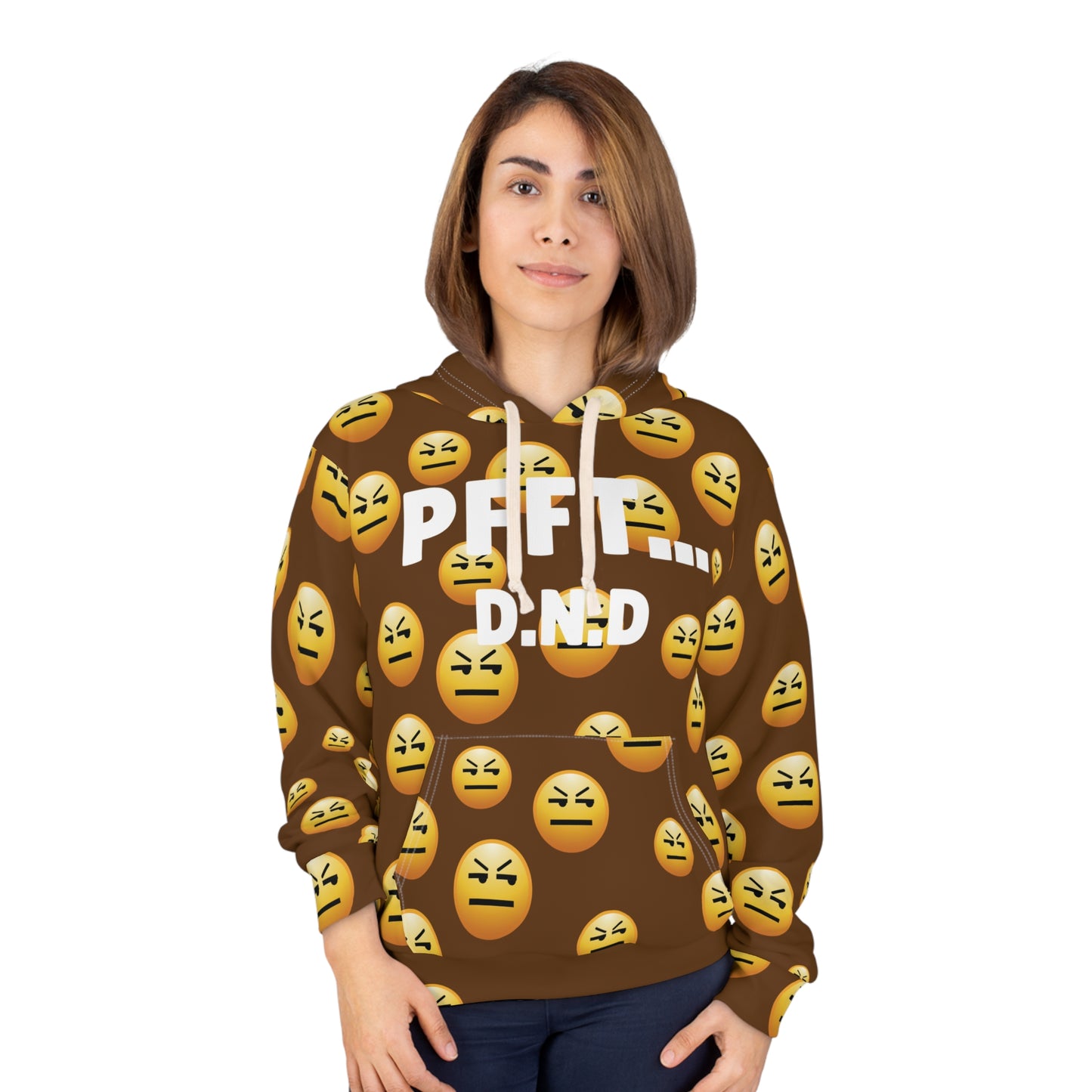 BROWN PFFT... D.N.D Hoodie A.O.P UNI-SEX